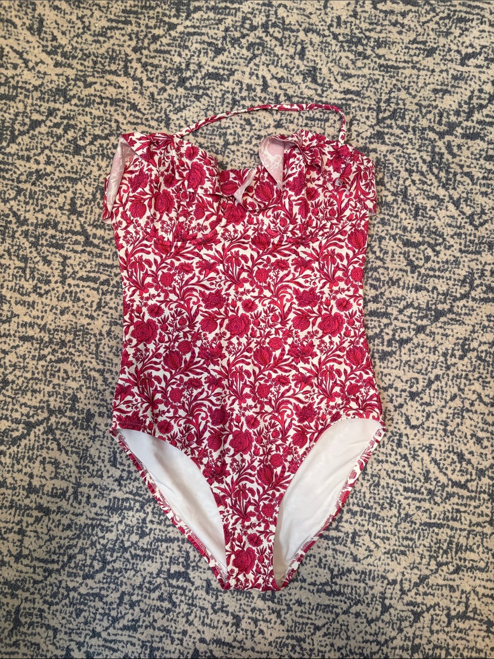 J.Crew Liberty of London printed one piece swimsuit size 8 pink floral